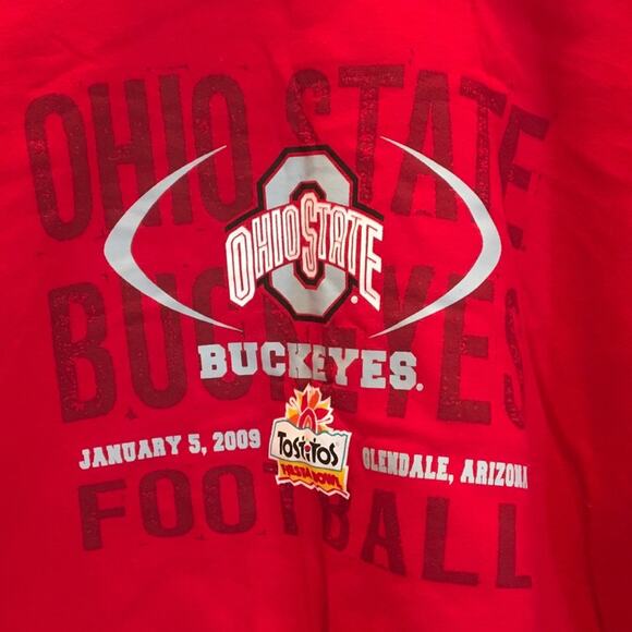 GLIDAN NEW W TAG RED OHIO STATE BUCKEYES XL - Picture 2 of 4